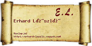 Erhard László névjegykártya