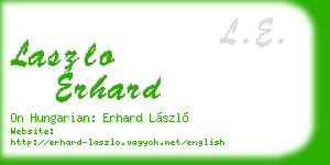 laszlo erhard business card