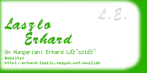 laszlo erhard business card